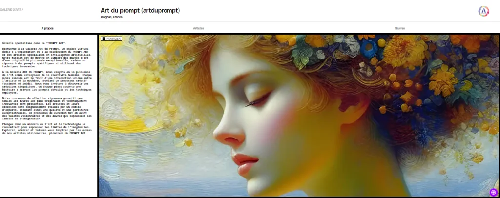 Galerie numérique dédiée au "Prompt Art".